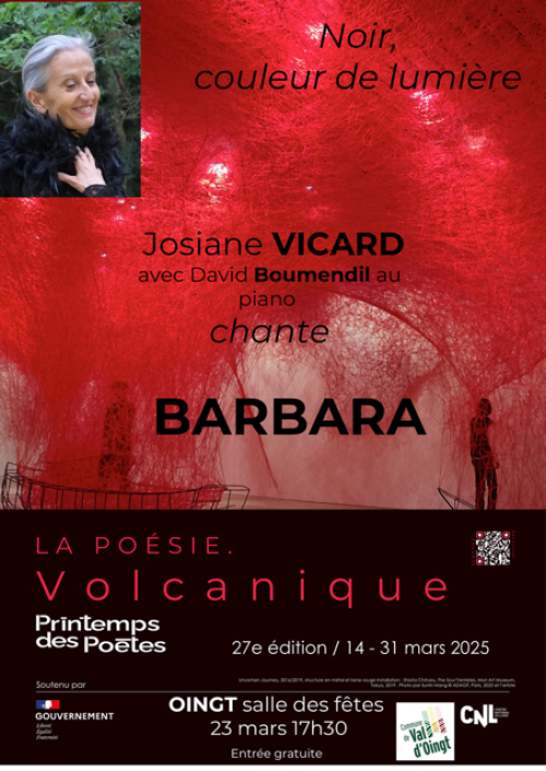 Josiane Vicard chante Barbara "Noir de couleur"