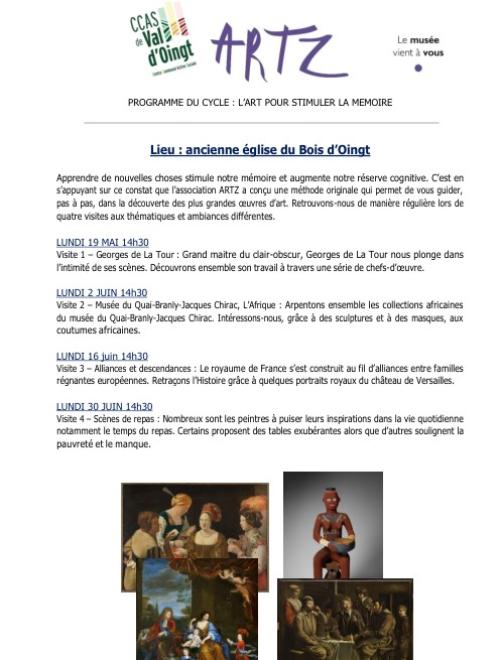 3eme Atelier sur la mémoire avec l'association ARTZ