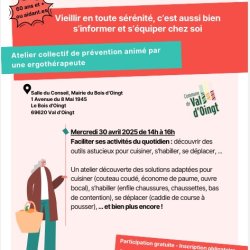 Vieillir en toute sérénité, c'est aussi bien s'informer et s'équiper chez soi.
