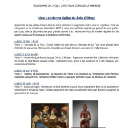 3eme Atelier sur la mémoire avec l'association ARTZ